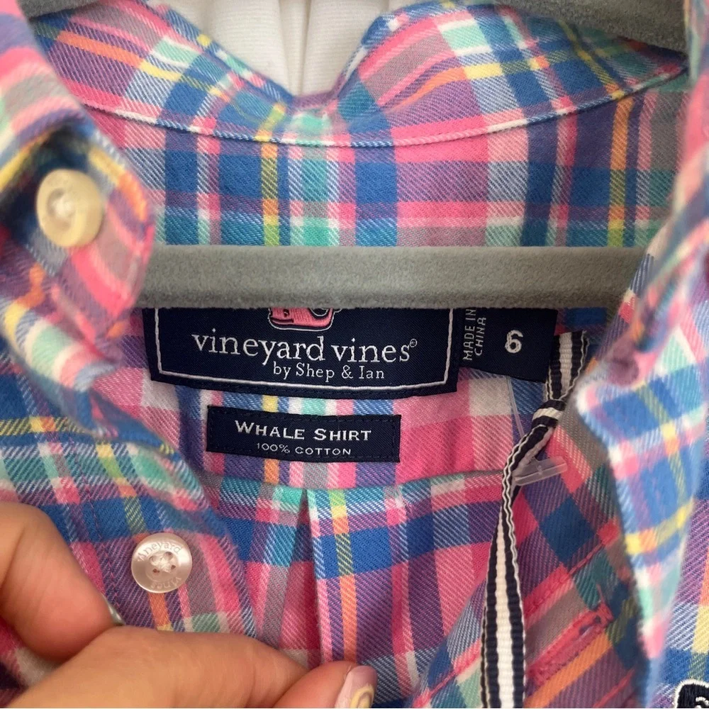 vineyard vines boys button up whale shirt long sleeve - Picture 3 of 3